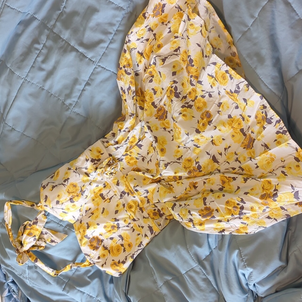 yellow flower sundress